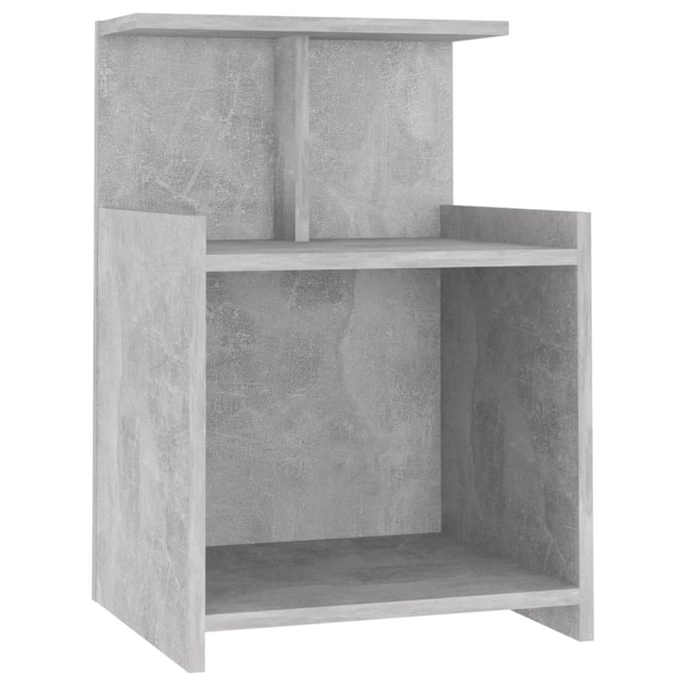 Vidaxl Nočný stolík, betónovo sivý 40x35x60 cm, kompozitné drevo